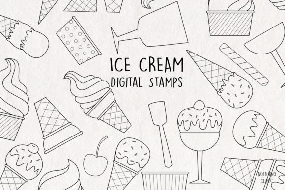 A Brand Designer's Review of the Ice Cream SVG Digital Stamp Set