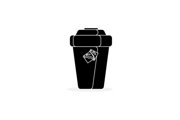 A Coffee Cup Brown Silhouette for Graphics and Freebies