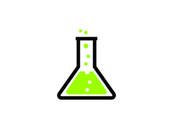 A Modern Chemical Measuring Cup Icon for Commercial Graphics