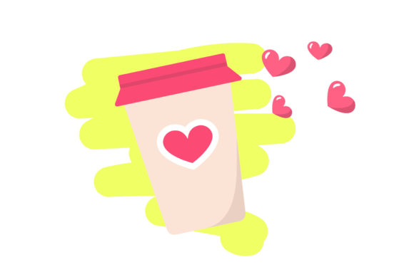 A Valentine Cup Coffee Illustration for Modern Branding Graphics