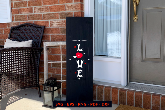 A Valentine's Day Porch Sign Graphic for Editorial & Web Design