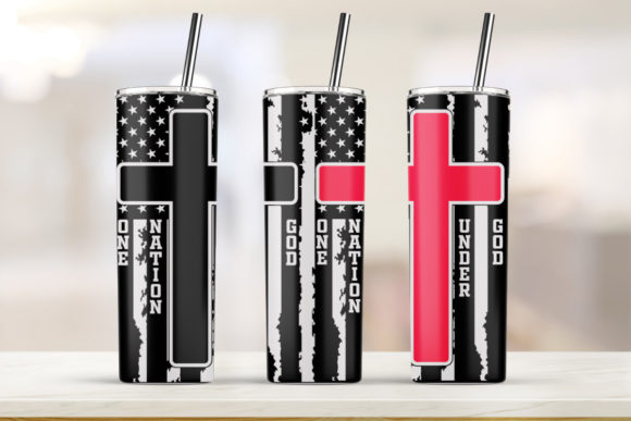 American Flag Tumbler Graphics & Print Templates