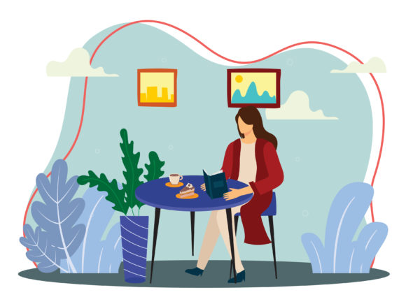 Book & Coffee Graphics for Authentic Brand Illustrations