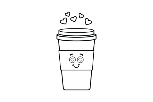 Cute Drink Cup Graphics for Valentine Marketing