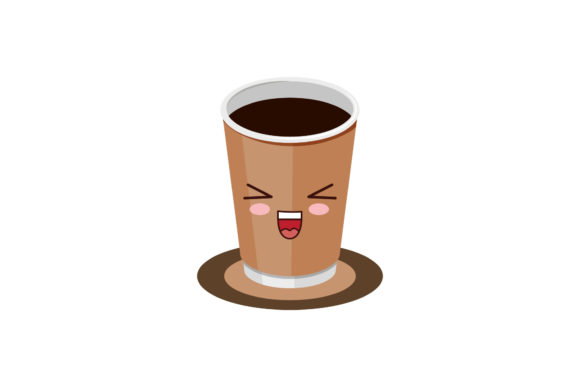 Kawaii Coffee Cup Graphics for Playful Illustrations