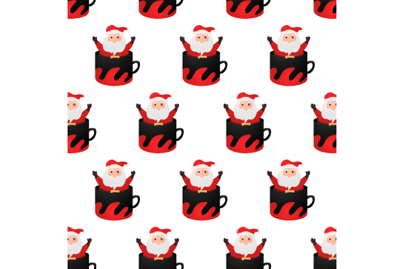 Santa Claus Cup Pattern Graphics for Sellers