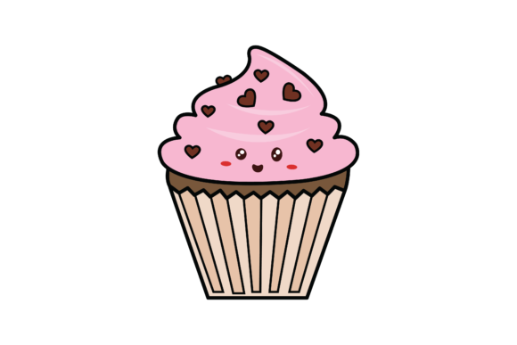 Testing Valentine Kawaii Cupcake Graphics for My Product Line